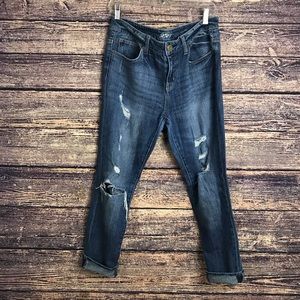 Woman’s Distressed Denim Jean Pants